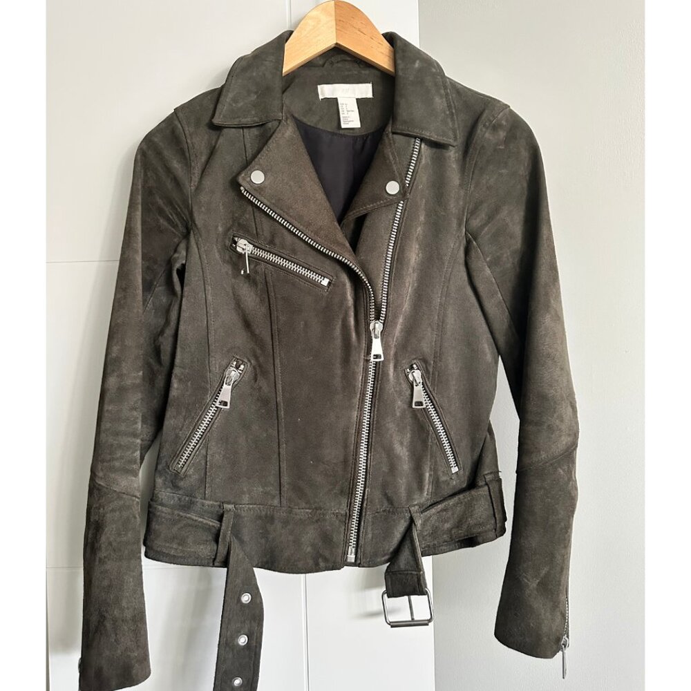 H&M Suede Biker Jacket